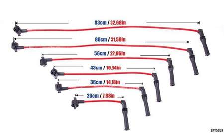 Cavi candela Ford Scorpio I II 2.9L V6 Cosworth 91-98 rosso