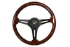 Steering wheel 350 mm – wood, Black