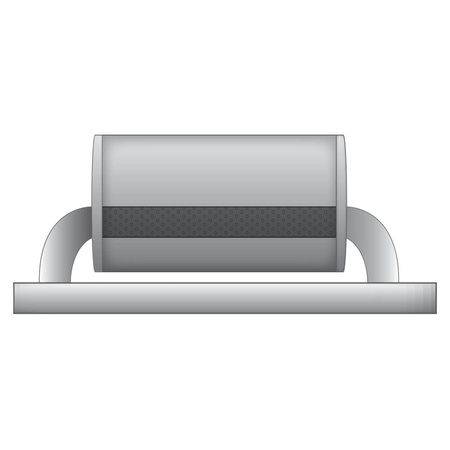 Elliptischer Schalldämpfer mit Unterdruckklappe EVP01 63/350/P