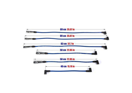 Cavi candela Audi 80 90 100 200 Volkswagen Passat 1.8-2.3L 73-91 rosso