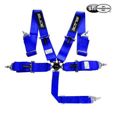 Cinture di sicurezza da corsa SLIDE Quick 5p 3" blu omologazione SFI