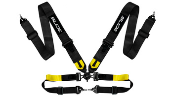 Cinture di sicurezza da corsa SLIDE V2 Quick carbonio nero 4p 3"