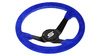 SLIDE Lenkrad 350 mm Wildleder blau - Sport, 90 mm Offset