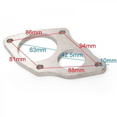 Flangia Downpipe Mitsubishi Lancer Evo 1-3 Eclipse