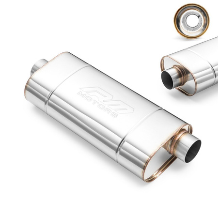 Silencieux Sport EM002 Elliptique – Sans Embouti, Universel, Acier Inoxydable T304