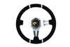 SLIDE steering wheel 350 mm suede silver - 90 mm offset