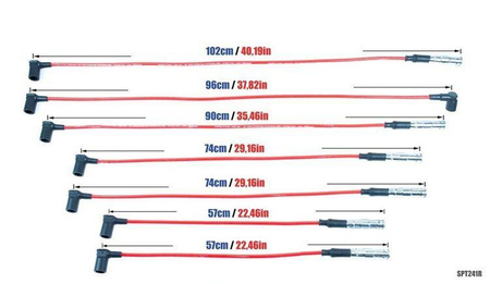 Cables de encendido Mercedes 190E E G S SL 300 85-94 rojo