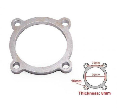 Bride Downpipe T3 T4 GT30 GT35 4 boulons 3"