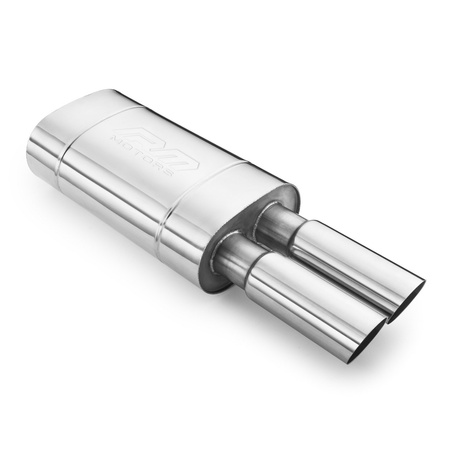 Silenciador elíptico universal E101 2X50 con grabado