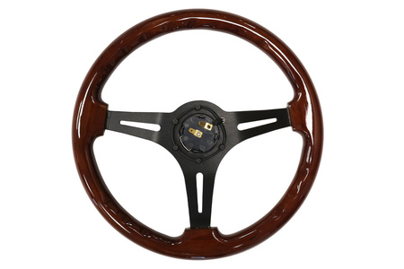 Volante 350 mm – madera, negro