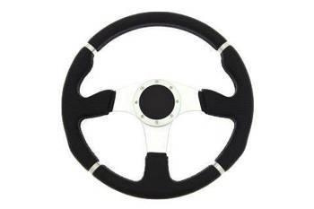 PRO sport steering wheel 350 mm black leather – 0 mm offset