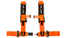 Racing seat belts SLIDE V2 orange 4p 3" E4 