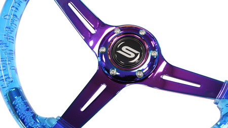 SLIDE Lenkrad 350 mm Acryl blau NeoChrome - 70 mm Offset