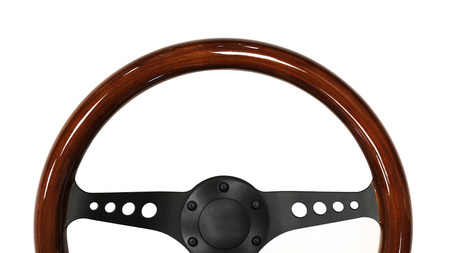 Steering wheel 350 mm – wood, Black