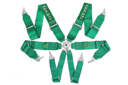 Racing harness 6-point 3" green – Takata Replica