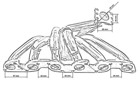 Colector de escape Nissan Skyline R32 R33 R34 RD26DETT