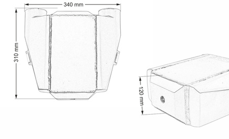 Intercooler Eau 115x255x150 3" 2x90°