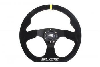 SLIDE steering wheel 350 mm suede yellow - 25 mm offset