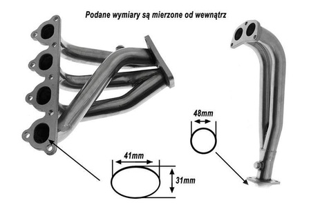 Exhaust manifold Honda Civic D16 D15 88-00 4-2-1