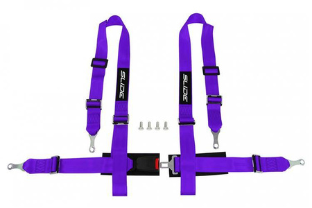 Cinture di sicurezza da corsa SLIDE 4p 2" viola