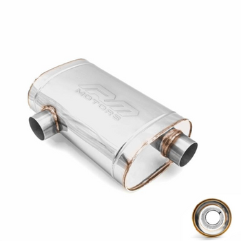 Marmitta Sportiva E008 63/350 Ellittica – Senza Impronta, Universale, Acciaio Inossidabile T304