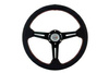 PRO sport steering wheel 350 mm black leather – 40 mm offset