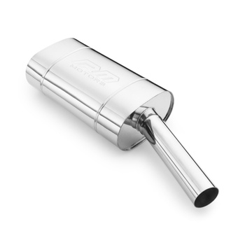 Universal elliptical muffler E204G 50 with embossing