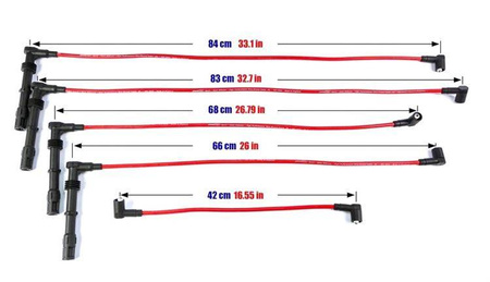 Câbles d’allumage Seat Ibiza Toledo Volkswagen Golf Jetta Vento 85-02 rouge