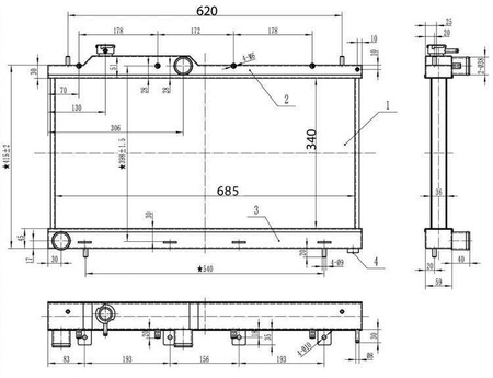Radiatore sportivo Subaru Impreza 2008-2016