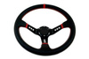 PRO sport steering wheel 350 mm black leather – 80 mm offset