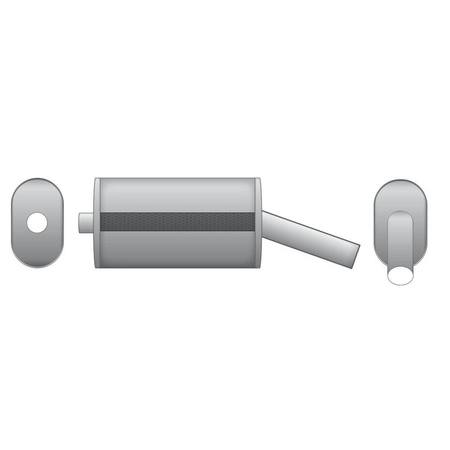 Silenciador elíptico universal E204G 50 con grabado