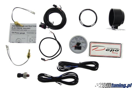 Manómetro 60mm 4en1 Presión de Aceite/Volt/Temperatura de Aceite/Temperatura Agua Depo WBL