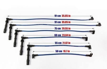 Cavi candela Audi 90 200 Coupe 2.0 2.2. 2.3L 88-94 blu