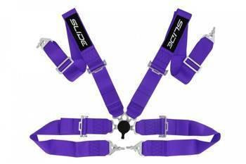 Racing seat belts SLIDE Quick 4p 3" purple