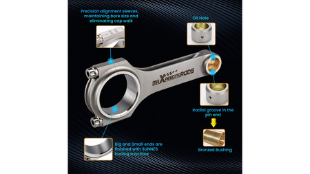 Forged Connecting Rods Audi VW TDI PD130/140/150/170 1.9/2.0L MaXpeedingRods