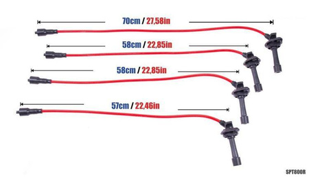 Cables de encendido Subaru Impreza STI EJ20 97-00 rojo