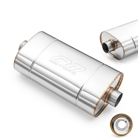 Sportauspuff E001 Elliptisch – Ohne Prägung, Universal, Edelstahl T304