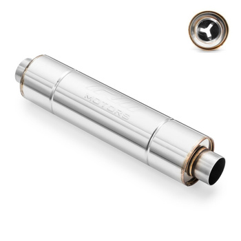 Sport Exhaust Muffler RM02 60mm Round – Embossed, Universal, Stainless Steel T304