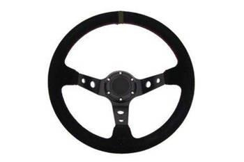 PRO sport steering wheel 350 mm black suede – 80 mm offset
