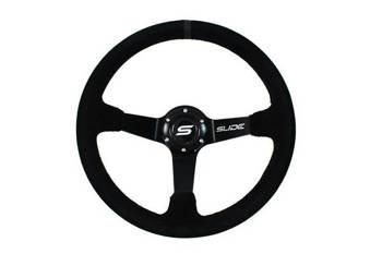SLIDE steering wheel 350 mm suede black - 90 mm offset