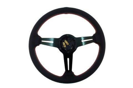 PRO sport steering wheel 350 mm black leather – 40 mm offset
