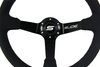 Volante SLIDE 350 mm cuero negro - offset 90 mm