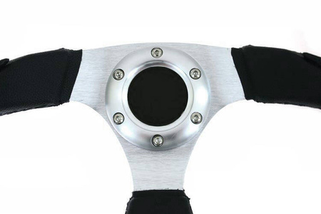 PRO sport steering wheel 350 mm black leather – 0 mm offset