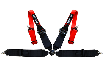 Racing seat belts SLIDE Quick 4p 2"+3" red - black