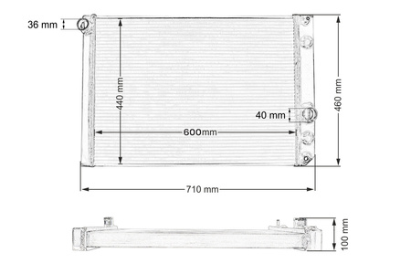 Radiatore sportivo Chevrolet Corvette C4 1989-1996