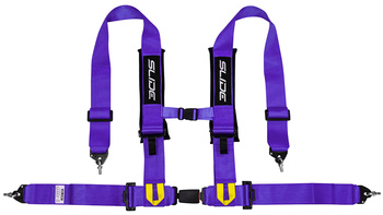 Cinturones de seguridad de carreras SLIDE V2 morado 4p 3" E4