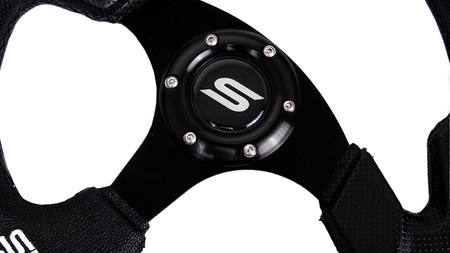SLIDE steering wheel 320 mm leather black - 20 mm offset 