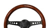 Steering wheel 350 mm – wood, Black