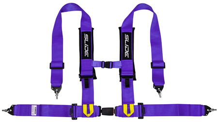 Racing seat belts SLIDE V2 purple 4p 3" E4 