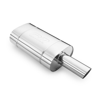 Universal elliptical muffler E207 76C 50 with embossing